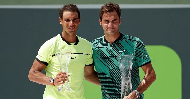 Federer beats Nadal in the 2017 Miami final.