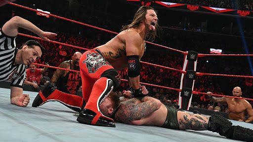 AJ Styles defeating Aleister Black on RAW