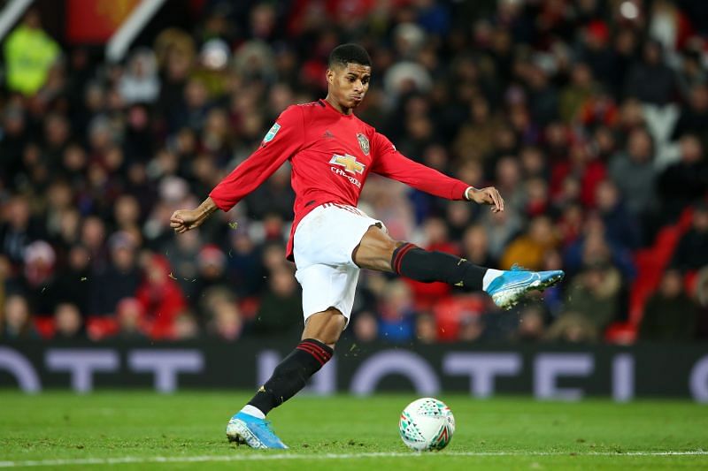 Manchester United&#039;s Marcus Rashford in action