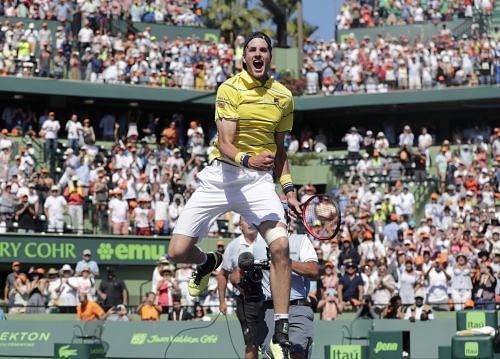 John Isner lifted his 1st Masters 1000 title in Miami in 2018.