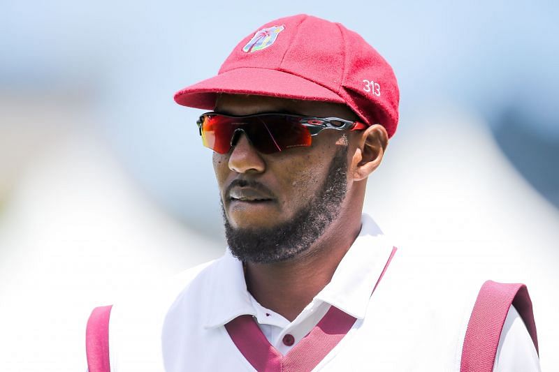 Sunil Ambris was dismissed hit wicket twice in his first two Tests