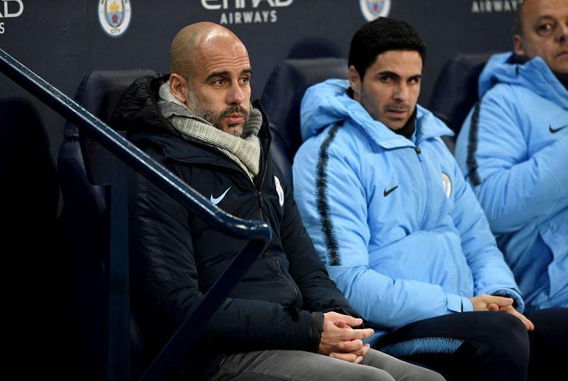 Arteta worked closely alongside Pep Guardiola at Manchester City