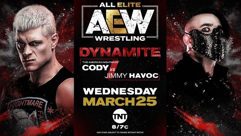 AEW Dynamite March 25: Cody vs Jimmy Havoc