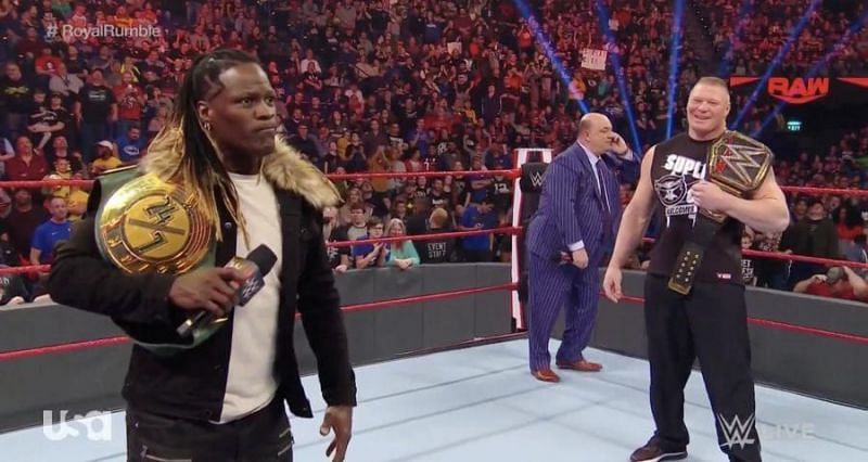 R-Truth and Brock Lesnar earlier this year