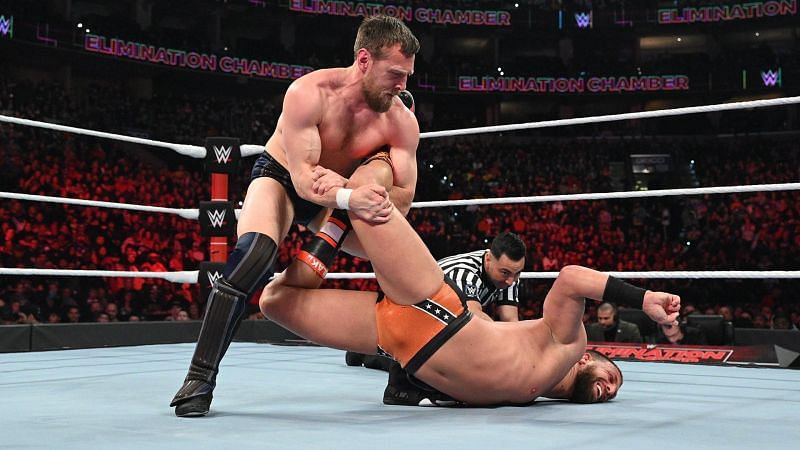 Drew Gulak (above with Daniel Bryan) performed well at Elimination Chamber