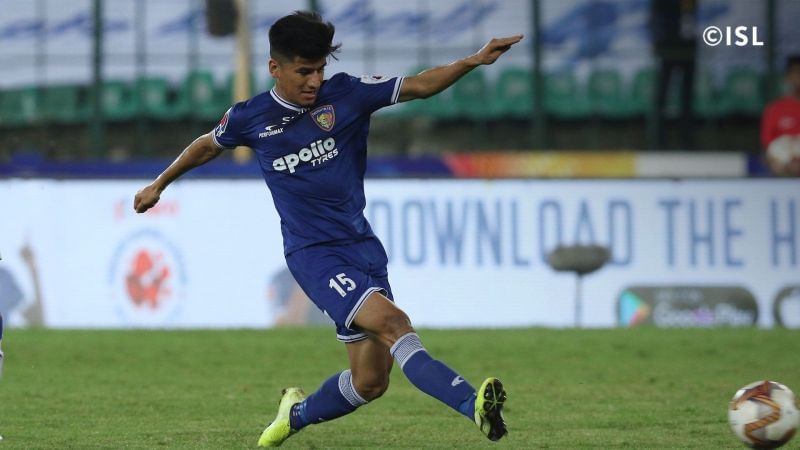 Anirudh Thapa scoring a goal for Chennaiyin FC (Photo Credit: ISL)