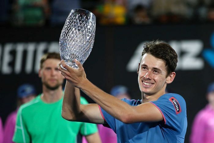 Alex de Minaur lifts his first singles title at 2019 Sydney.&nbsp;