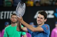 Alex de Minaur lifts his first singles title at 2019 Sydney. 