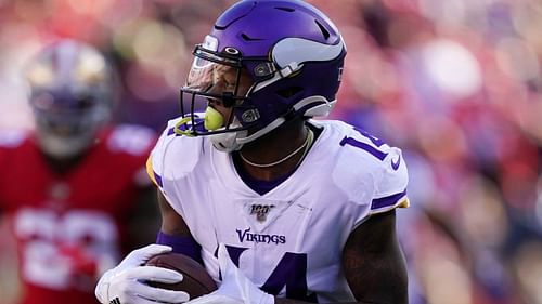 Stefon Diggs playing for the Minnesota Vikings