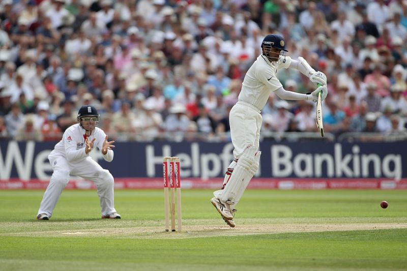 Rahul Dravid playing verus England in 2011