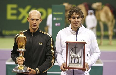 Nikolay Davydenko beat Nadal in the 2010 Doha final.