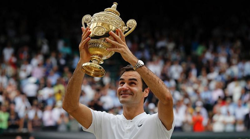 Federer at his favourite playing ground - the Wimbledon