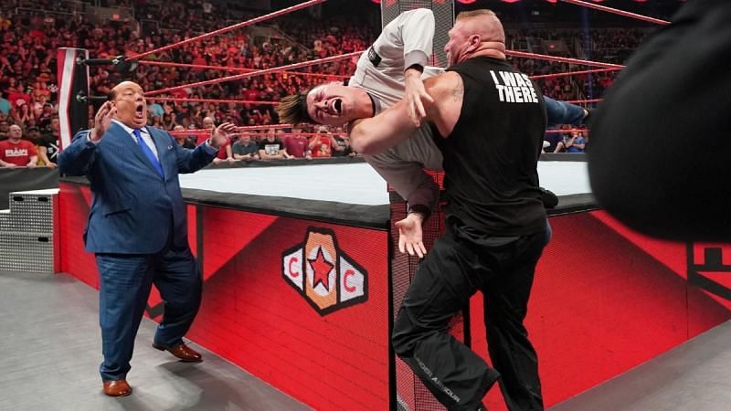 Brock Lesnar&#039;s attack on Dominick.