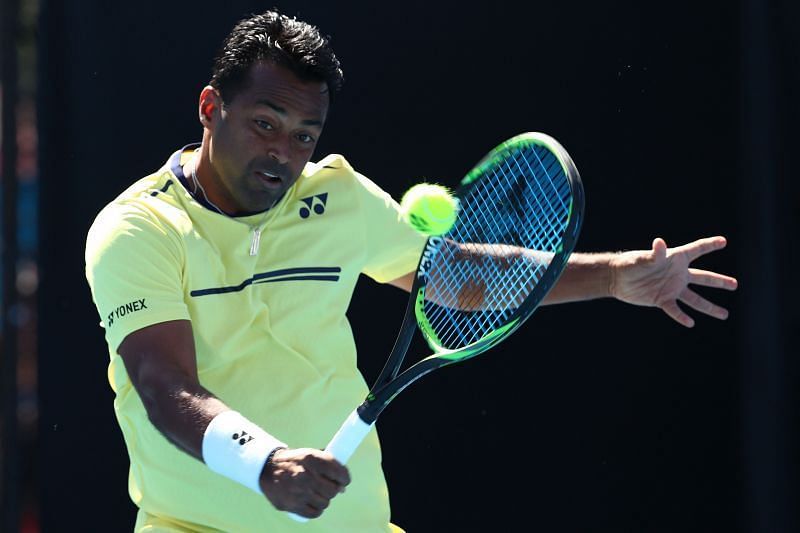 Leander Paes won both his singles encounters