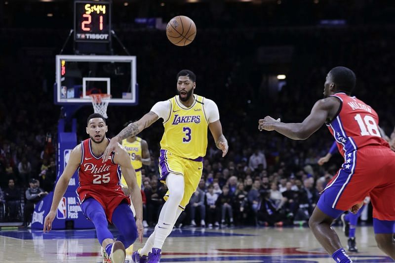 The Philadelphia 76ers beat the Los Angeles Lakers the last time