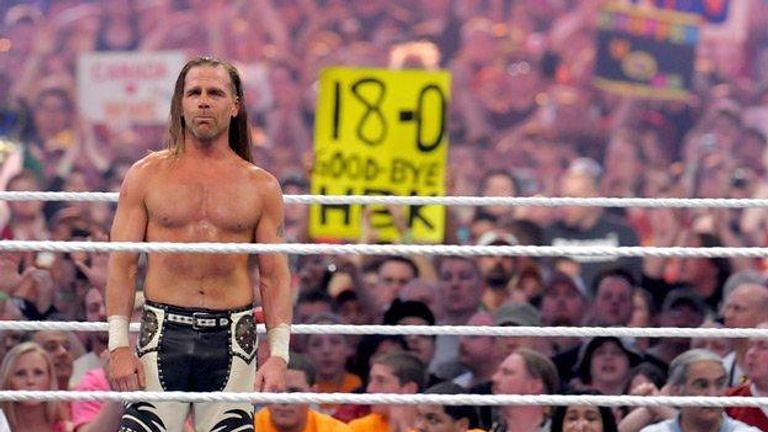 Shawn Michaels in his farewell match