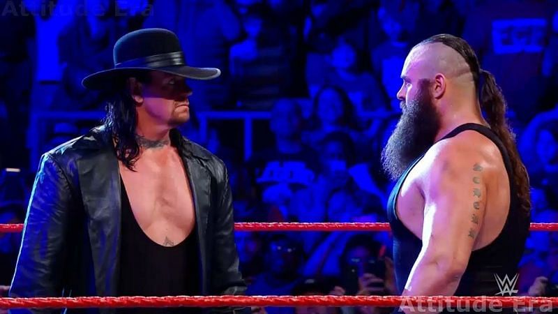 Strowman and The Undertaker crossed paths briefly on Raw before WrestleMania 33