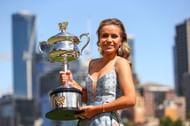 Sofia Kenin with the 2020 Australian Open trophy