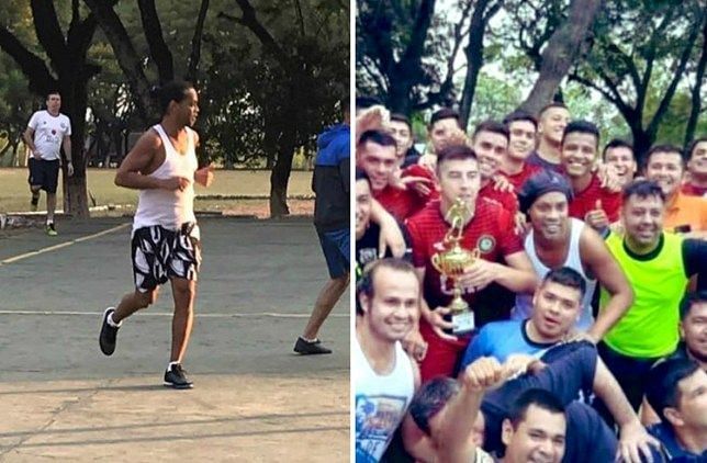 Ronaldinho Making The Most Of Life Behind Bars, Adding Another Trophy "A Pig"!