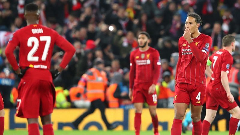 Liverpool players walk-off in dejection as Atletico Madrid beat them at Anfield 2-3