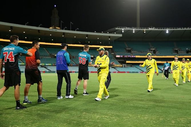 Watch: Australia and New Zealand players skip handshake after the match; swap it with claps