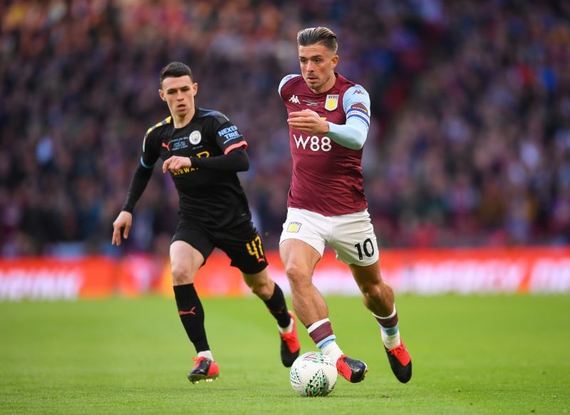 Phil Foden chasing Jack Grealish