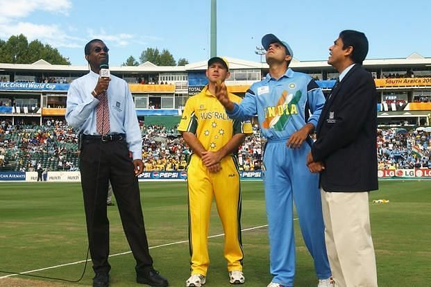 Sourav Ganguly won the toss in the 2003 World Cup final and elected to field.