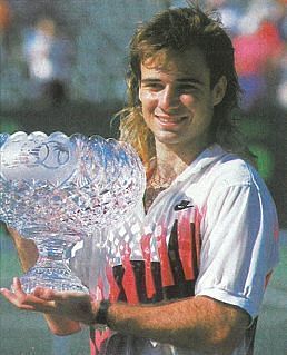 Andre Agassi lifts his first Masters 1000 title at 1990 Miami.
