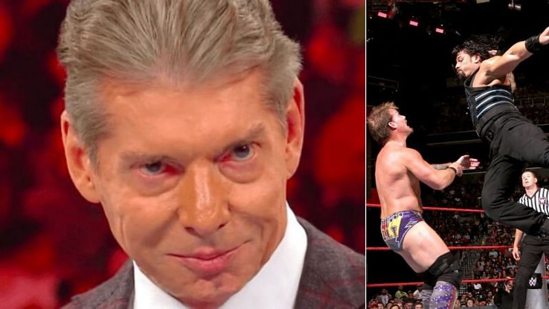 Vince McMahon/ Jericho vs Reigns