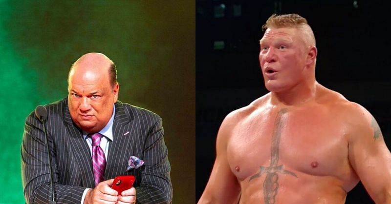 Paul Heyman and Brock Lesnar.