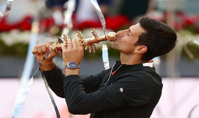 Djokovic celebrates his 4th Madrid Masters title in 2019