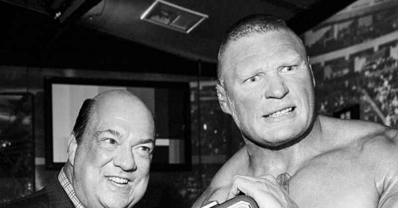 Paul Heyman and Brock Lesnar.