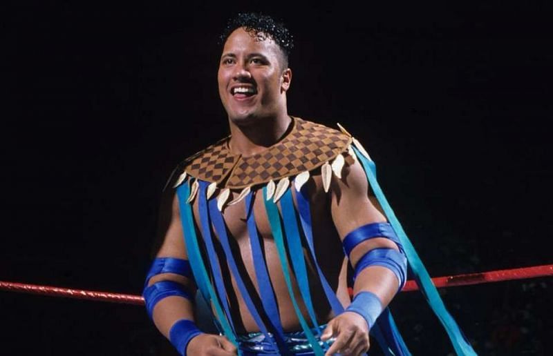 The Rock in his early WWE days