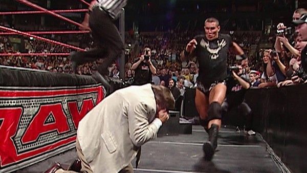 Randy Orton attacking John Cena Sr.