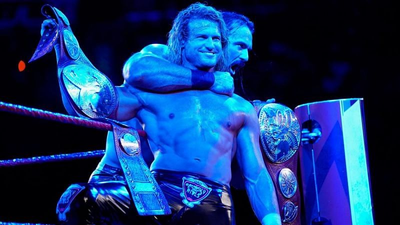 Ziggler and McIntyre during their reign as tag team champions