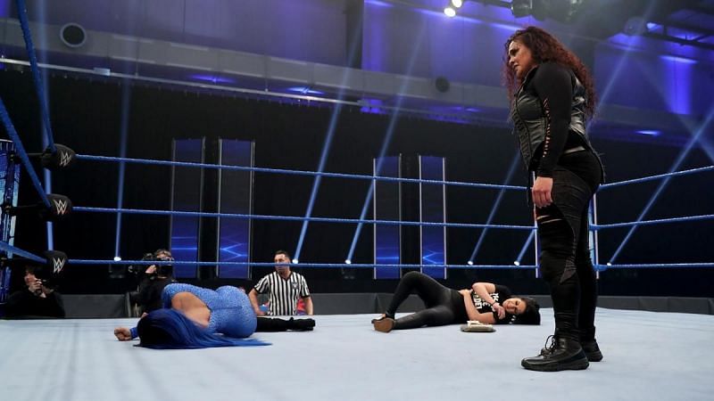 Tamina stood tall after taking out Banks and Bayley