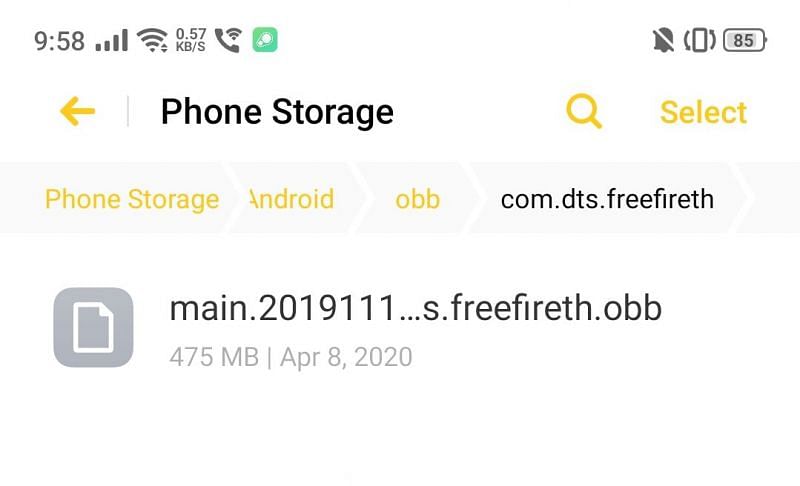 Free Fire OBB File