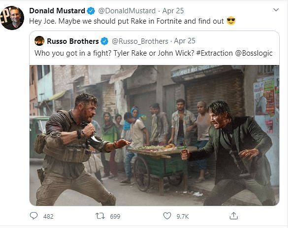 Mustard&#039;s tweet suggests a possible crossover between Fortnite and Extraction.