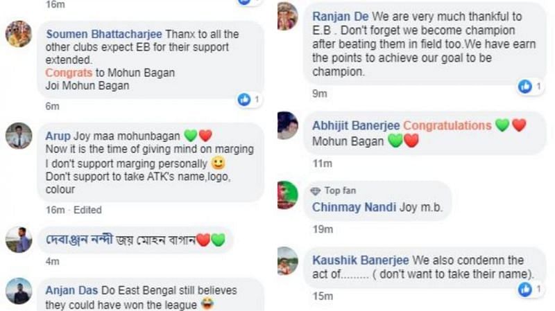 Mohun Bagan fans react to their club&#039;s dig at East Bengal