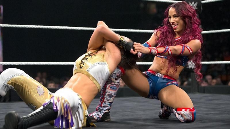 Sasha Banks knows more ways to tangle in the ring than she might let on.
