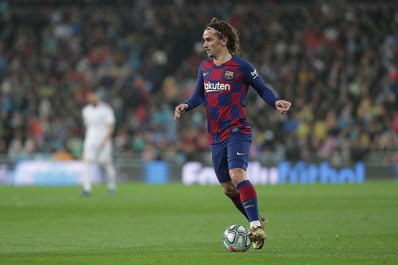 Antoine Greizmann during a La Liga game between Barcelona and Real Madrid