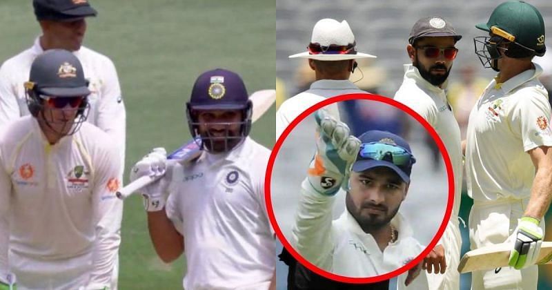 Tim Paine, Rohit Sharma, Rishabh Pant, and Virat Kohli, were all involved in a heated exchange of words