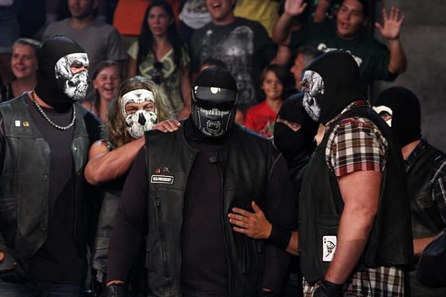 Luke Gallows (far left) with the Aces &amp; Eights