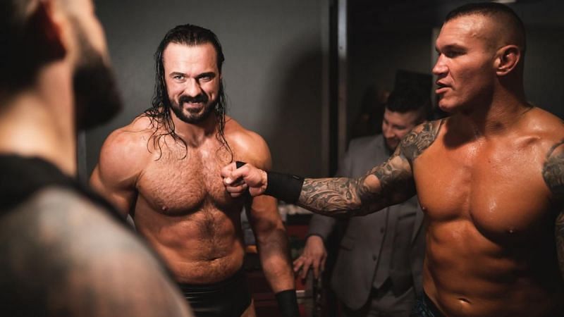 Roman Reigns, Drew McIntyre and Randy Orton.