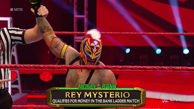 Mysterio secures a spot on the MITB ladder match