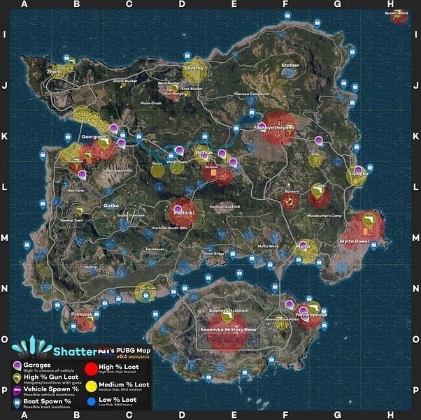 PUBG Map Which is the best place to land in PUBG and how to land faster?