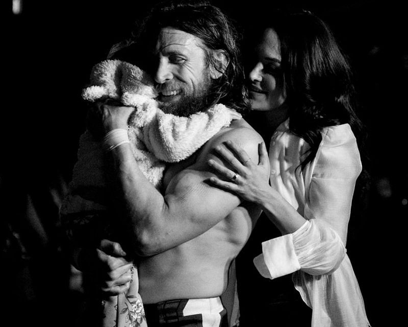 Daniel Bryan shares a moment with his family.