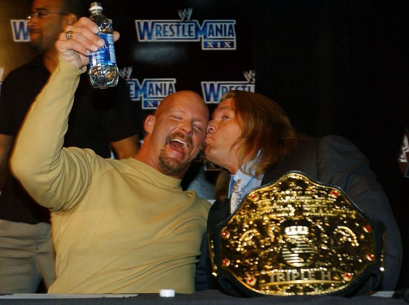 WWE Superstars Promote WrestleMania XIX as Triple H plants one on Stone Cold