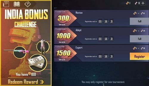 PUBG Mobile Bonus Challenges