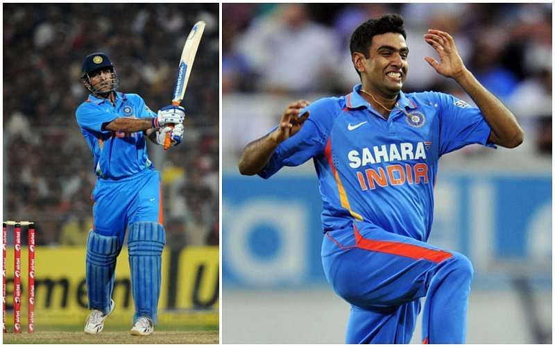 MS Dhoni (left) and Ravichandran Ashwin (right)